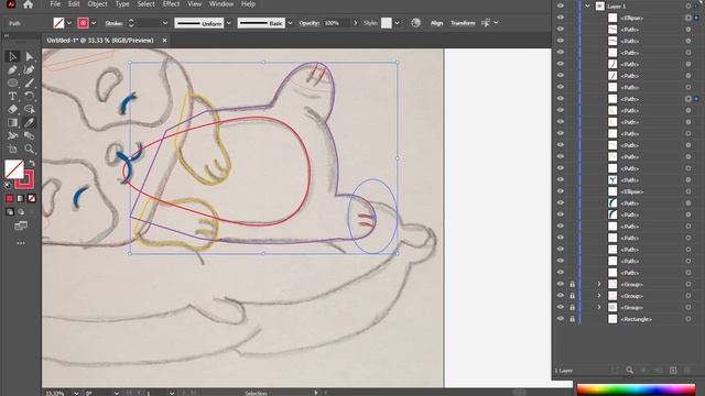 How to draw a dog in Adobe Illustrator / Как нарисовать щенка в Adobe Illustrator смотреть онлайн