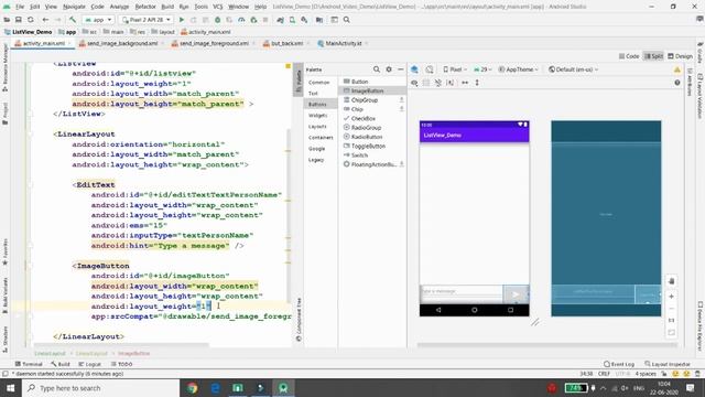 ListView, EditText, Button Looks like whatsapp send button & Hide Soft Input- Android Kotlin смотреть онлайн