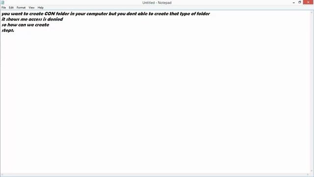 How To Create CON Folder In Your Computer смотреть онлайн