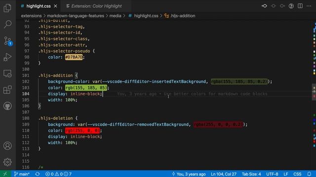 VS Code tips — The Color Highlight extension смотреть онлайн