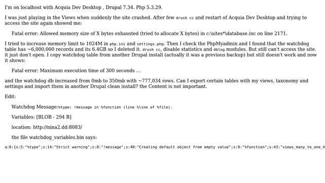 Drupal: What Drupal tables to export from broken site смотреть онлайн