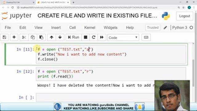 Learn Python Programming | Create File and Write in Existing File in Python Programming Language | смотреть онлайн