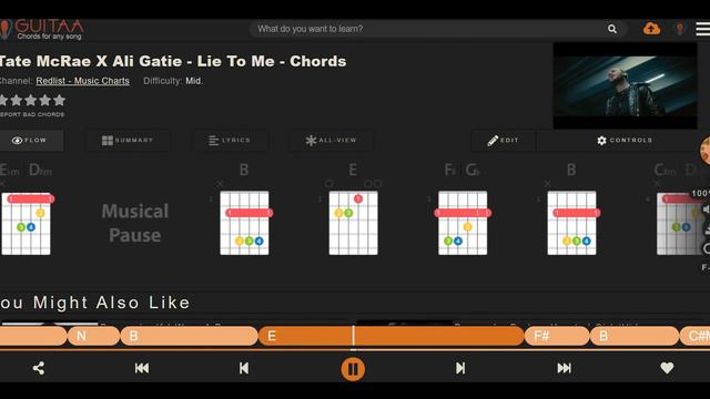 Lie To Me Tate McRae Ali Gatie Guitar Tutorial // Lie To Me Guitar // Guitar Lesson смотреть онлайн