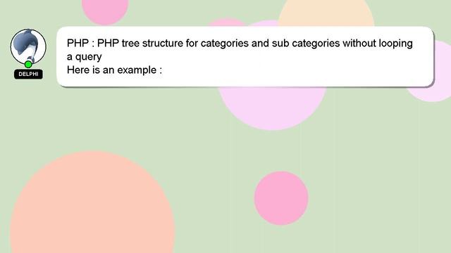 PHP : PHP tree structure for categories and sub categories without looping a query смотреть онлайн
