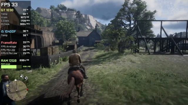 GT 1030 | Red Dead Redemption 2 - FSR 2.0 - 1080p, 900p, 720p смотреть онлайн