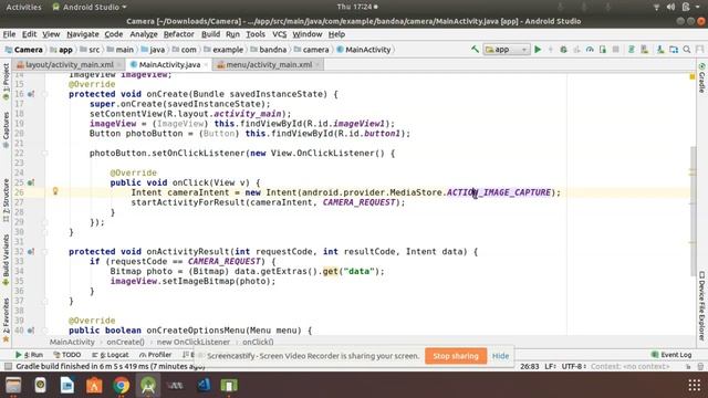 How to Build Camera Code in Android Studio | Start Activity for Result(Tutorial 4) смотреть онлайн