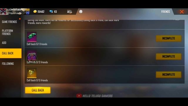 How to Complete Call Back Event In free Fire | Free fire Call Back Event | Hello Telugu Gamers смотреть онлайн