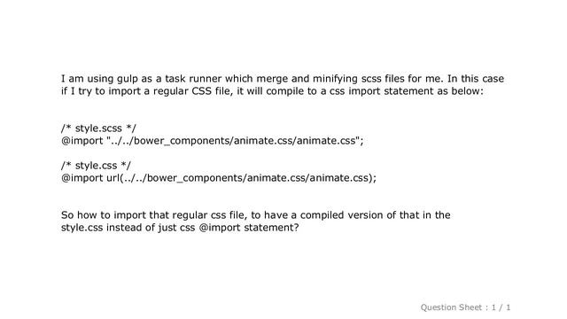 CSS : How to @import .css file as a .scss file in sass? смотреть онлайн