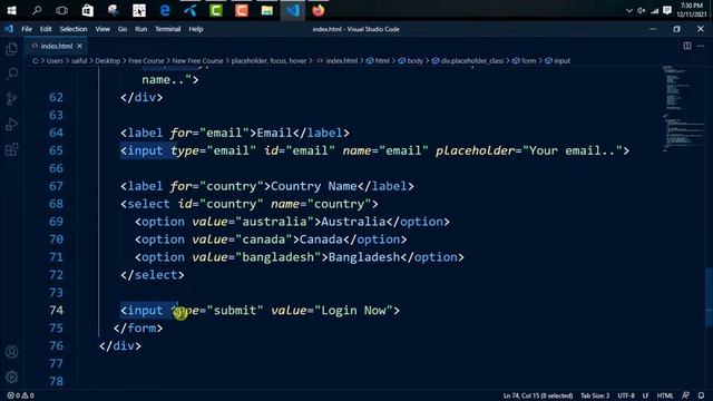 CSS Focus Placeholder And Hover Effects Bangla Tutorial: CSS Pseudo Classes And Elements смотреть онлайн