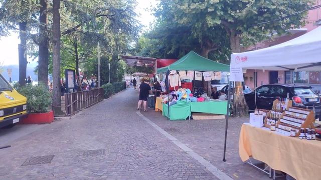 San Vito in Omegna. Piemonte. Italy.Легкая прогулка по городу Омения. Италия. Пьємонт. 4k смотреть онлайн