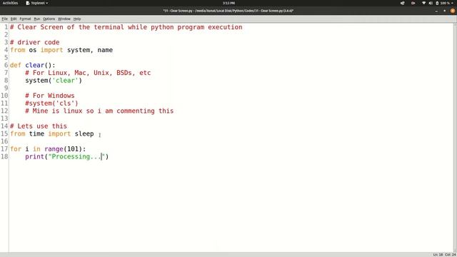 How to Clear terminal screen in Python Program смотреть онлайн
