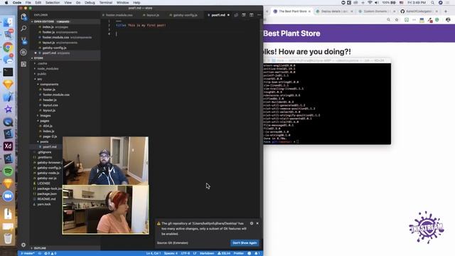 Katie builds her first Gatsby website — Learn With Jason смотреть онлайн