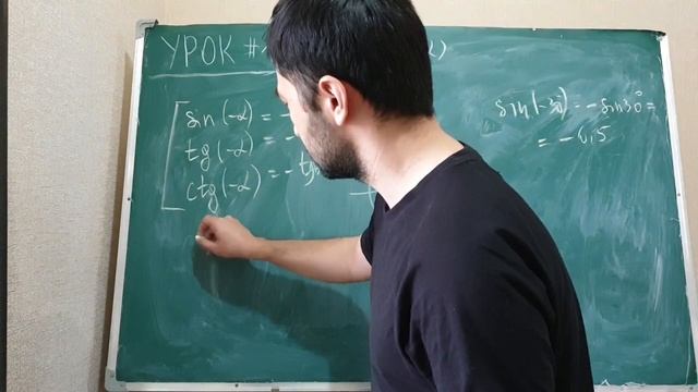 Тригонометрия. Урок #10. Тригонометрические значения отрицательных углов. смотреть онлайн