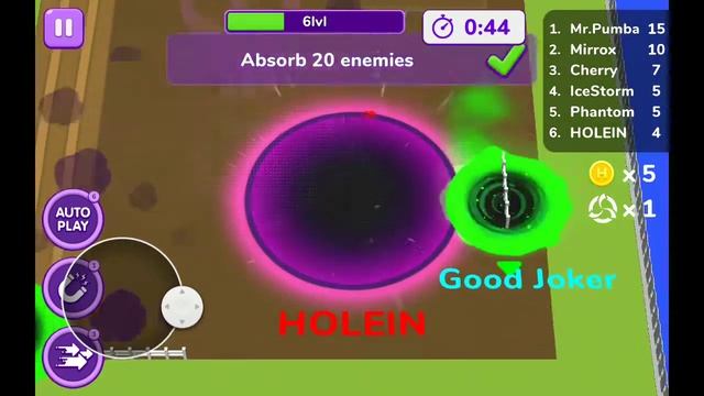 Holein - growing hole game for Android смотреть онлайн