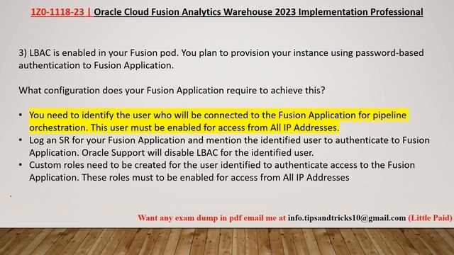 Oracle Cloud Fusion Analytics Warehouse 2023 Implementation Professional (1Z0-1118-23) Latest Dumps смотреть онлайн
