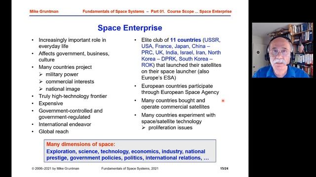 Lecture #1: Fundamentals of Space Systems – AIAA Online Short Course смотреть онлайн