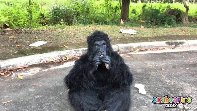 Kung Fu POLAR BEAR vs. Gorilla | Skyheart Mcdonalds eaten by giant monkey animals kids смотреть онлайн