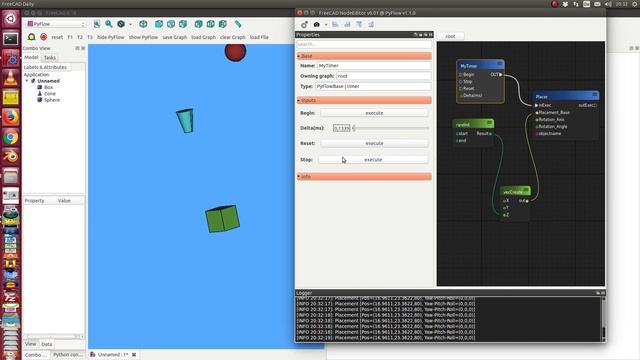 FreeCAD nodeeditor v0.0.1 with PyFlow смотреть онлайн