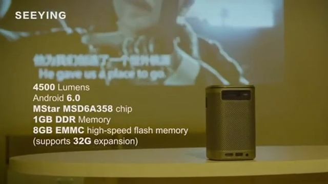 Projector 4500 Lumens DLP 1080P Supported Video Projector Sound Speaker 200" Home Theater Outdoors смотреть онлайн