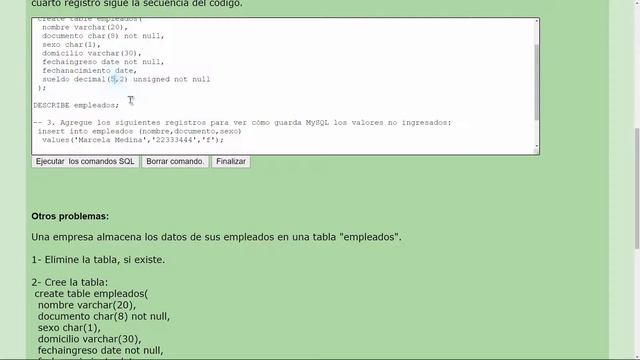 MySQL Ejercicio: 145 Campos que Aceptan Valores Predeterminados para la Tabla empleados смотреть онлайн