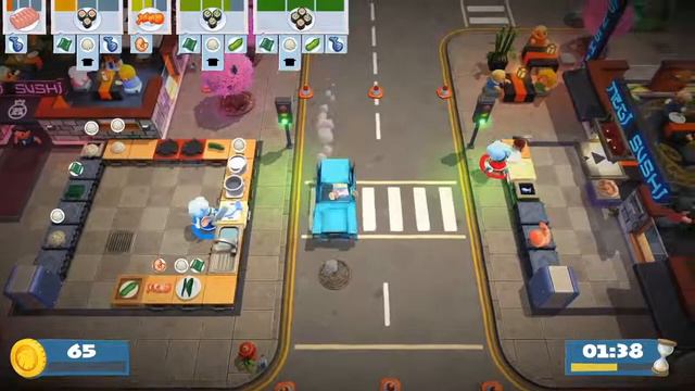 Nintendo Switch Overcooked 2 - first try with a car accident :/ смотреть онлайн