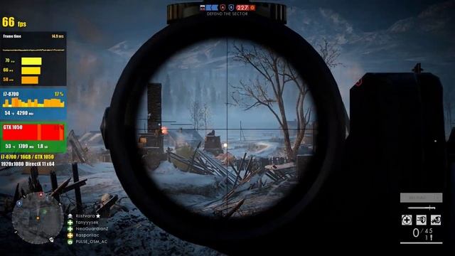 GTX 1050 2GB | Battlefield 1 - 1080p смотреть онлайн