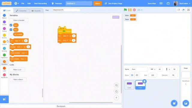Love and fave detector- Scratch tutorial смотреть онлайн