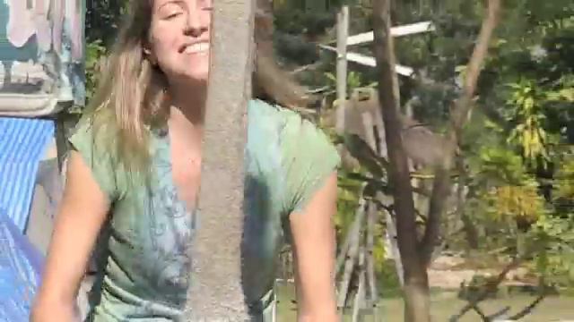 Tirzah Rides An Ostrich