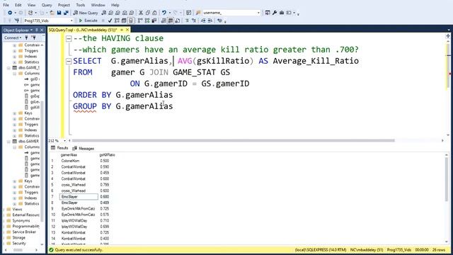The Having Clause in SQL смотреть онлайн