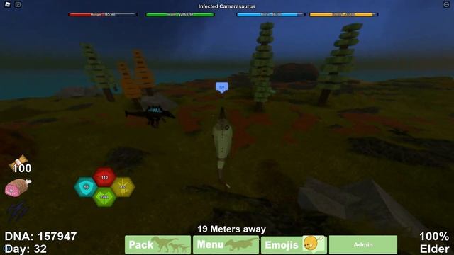 Roblox Dinosaur Simulator - How Good is INFECTED CAMARASAURUS for PVP? смотреть онлайн