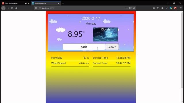 Web Weather App in React смотреть онлайн