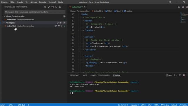 VsCode - Removendo um commit local [git rm --cached nomedoarquivo] (#45) смотреть онлайн