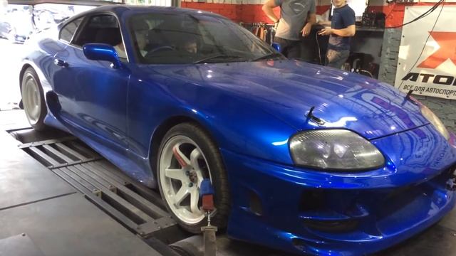 Toyota Supra Dyno test whp @ vemsecu (1,5jz gte vvti stok blok) fuel ron98. turbo GT35 Boost 1,5 ba смотреть онлайн
