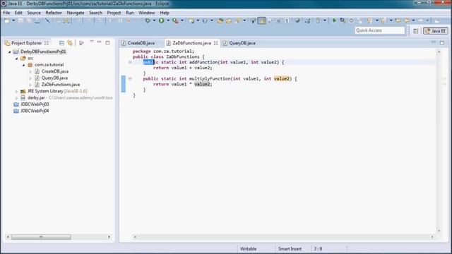 Derby Database JAVA Functions - Tutorial 01 смотреть онлайн