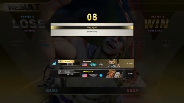 Street fighter 5 V Vega vs Ibuki critical art cross up смотреть онлайн