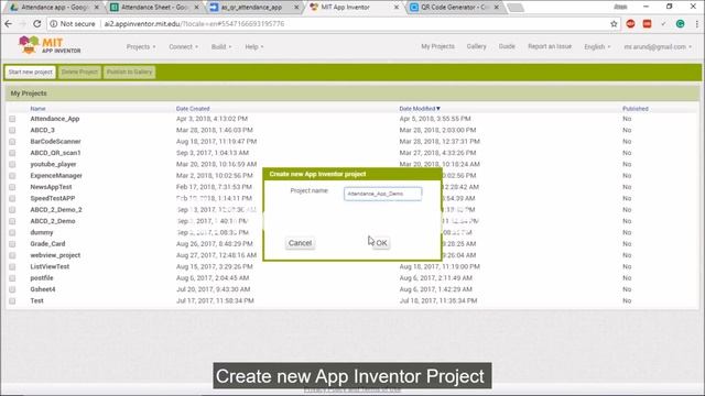 Create QR Scan Attendance APP using APP Inventor | Google AppScript | Google Sheets смотреть онлайн