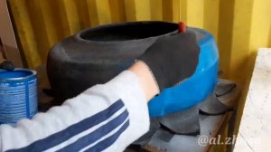 Клумба из старой покрышки (ШИНЫ). DIY