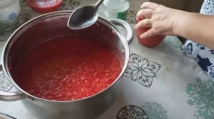 Горлодер из помидоров,хрена и чеснока,старинная закуска.