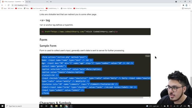 HTML cheat sheets with code with harry... #code #codewithharry смотреть онлайн