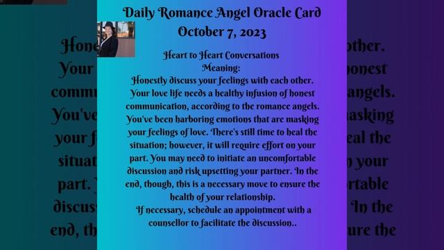 Daily Romance Angel Oracle Card October 7, 2023 #tarot смотреть онлайн