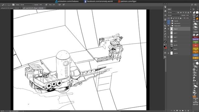 [Pitman] Drawing comic book page in Adobe Photoshop смотреть онлайн