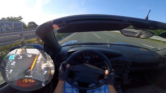 1997 Porsche Boxster 986 Tiptronic 2.5 L (204 PS) POV Testdrive AUTOBAHN Beschleunigung & Speed