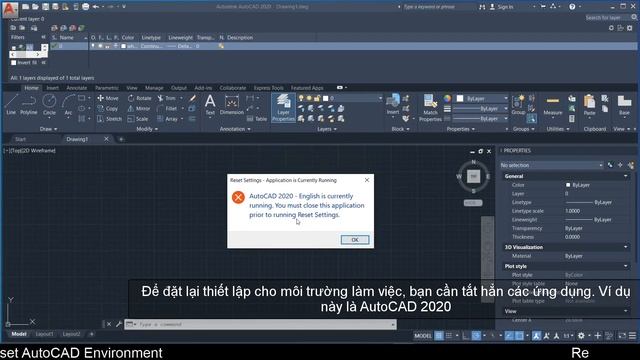 Hướng dẫn thiết lập lại chương trình AutoDesk - AutoCAD смотреть онлайн