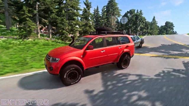 Spike Strip vs Cars 3 - BeamNG drive