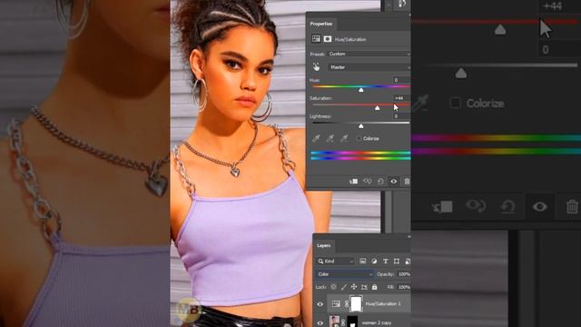 how to change cloth color in photoshop #short# смотреть онлайн