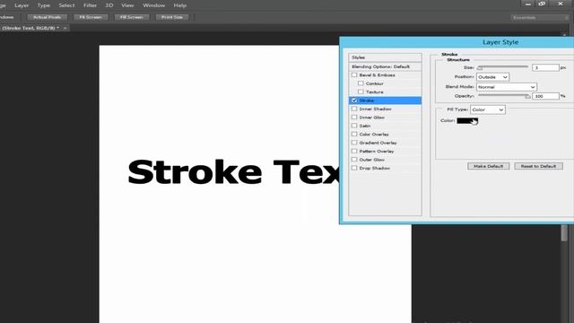 How to Add Stroke Outline into text in Adobe Photoshop CS6 2017 смотреть онлайн