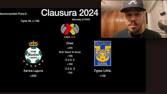Liga MX PICKS/Bets Santos Laguna Vs Tigres UANL 02/10/2024 Clausura смотреть онлайн
