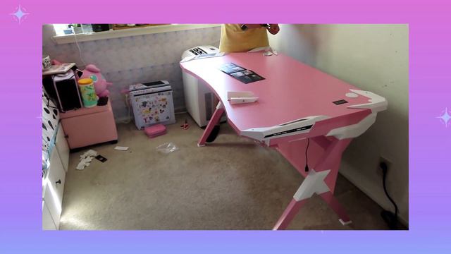 ♡ PINK gaming desk unboxing + review ♡ Autofull Sakura Gaming Desk смотреть онлайн