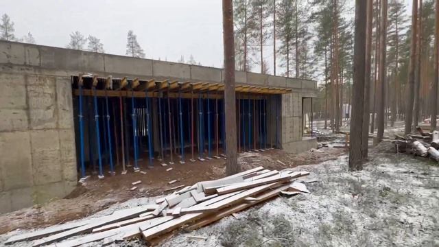 Угловые окна в монолитном доме / строительство дома смотреть онлайн