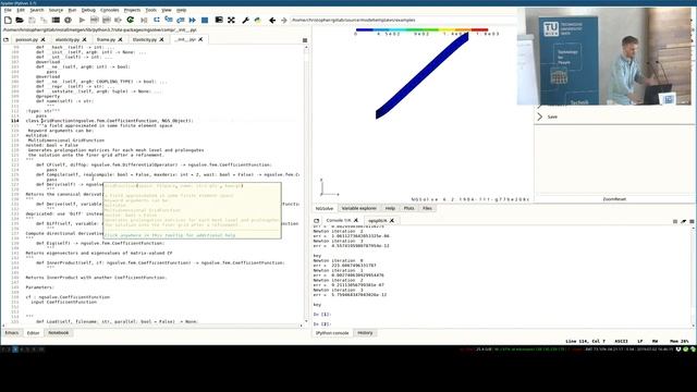 NGSolve in Spyder IDE смотреть онлайн